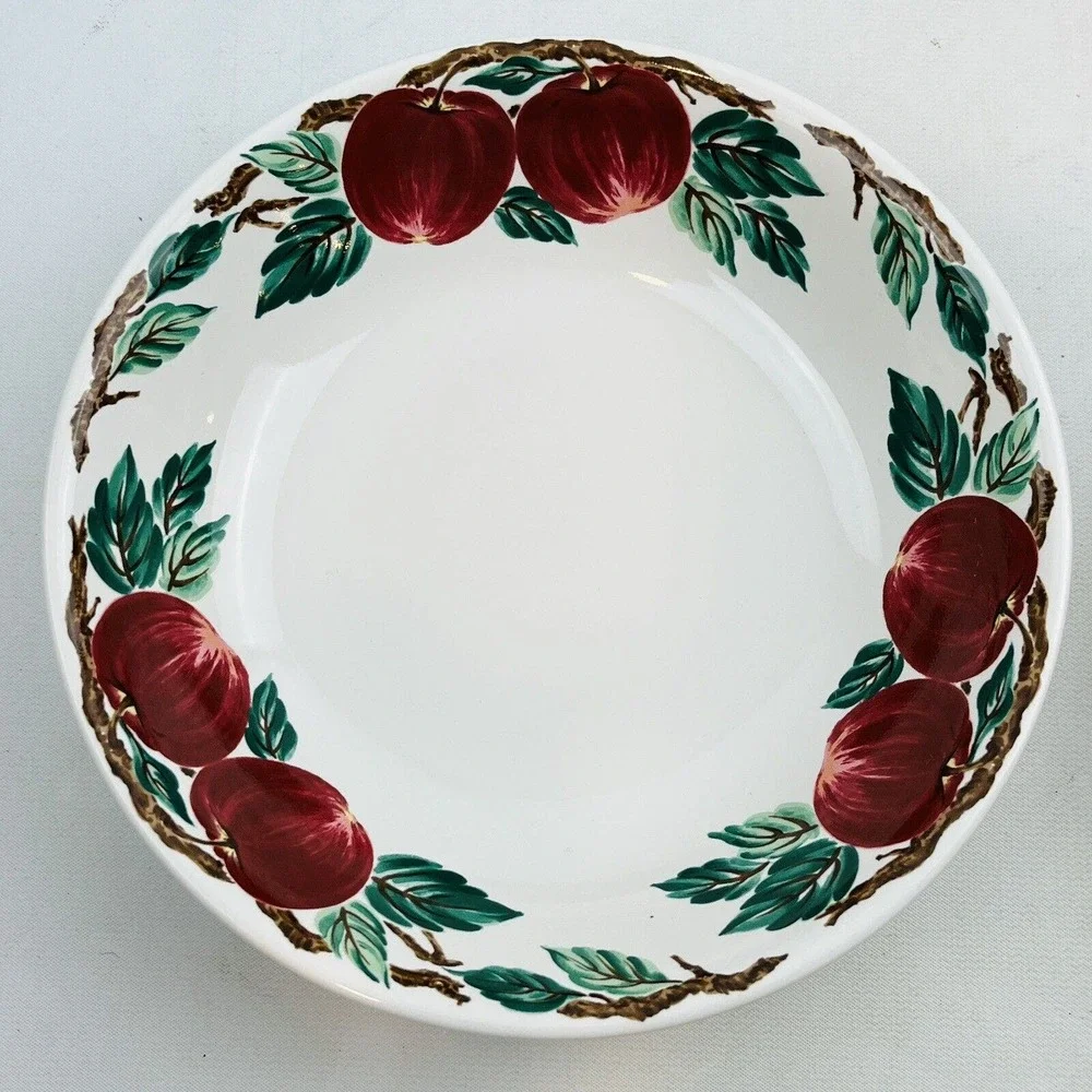Nancy Calhoun Bella‎ Roma 3 Coupe Soup Bowl Lot Apples Cafe Classico Vintage